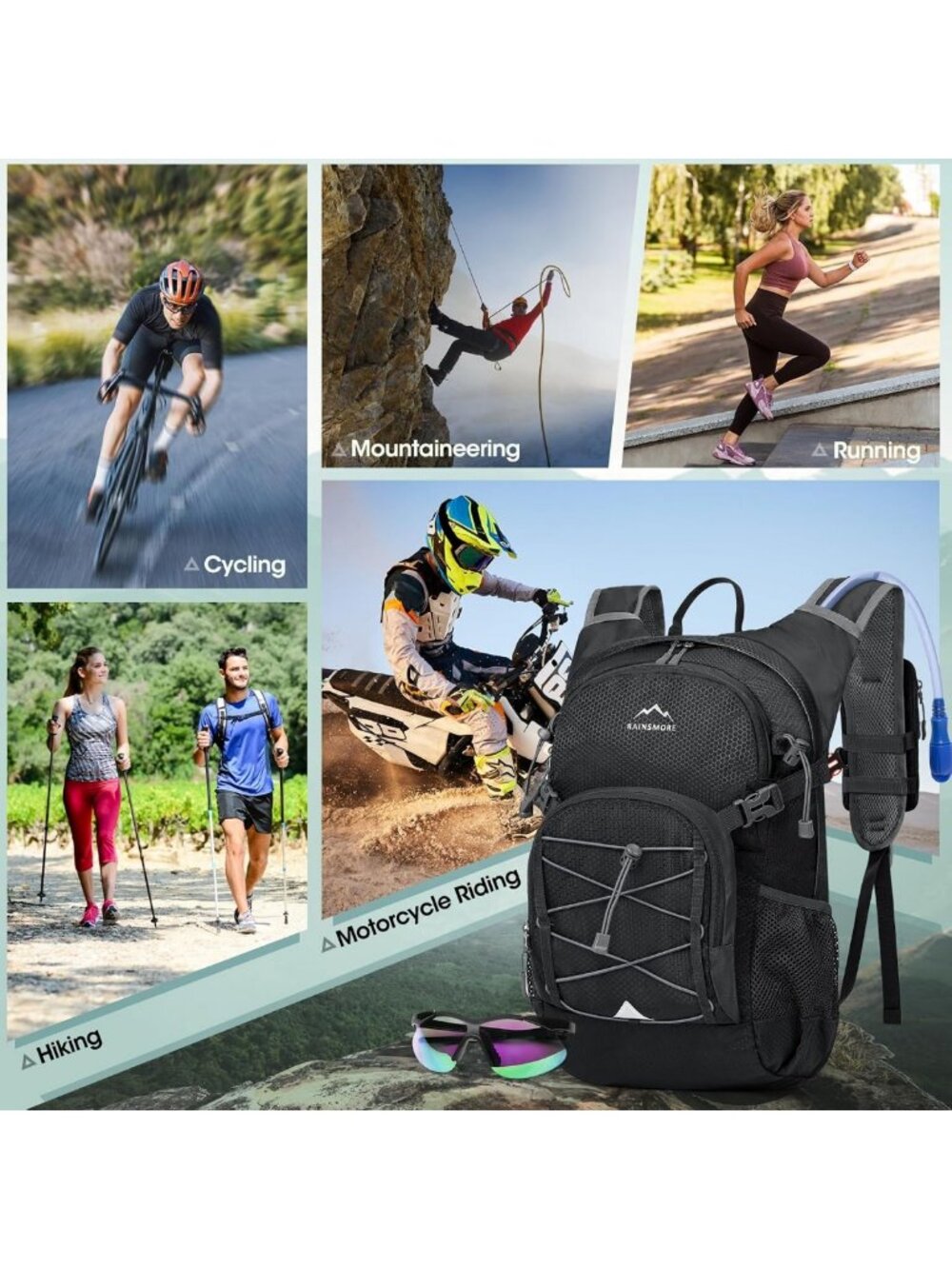 Lightweight 18L Hydration Backpack with Bladder for Hiking, Running & Cycling - Picture 8 of 9